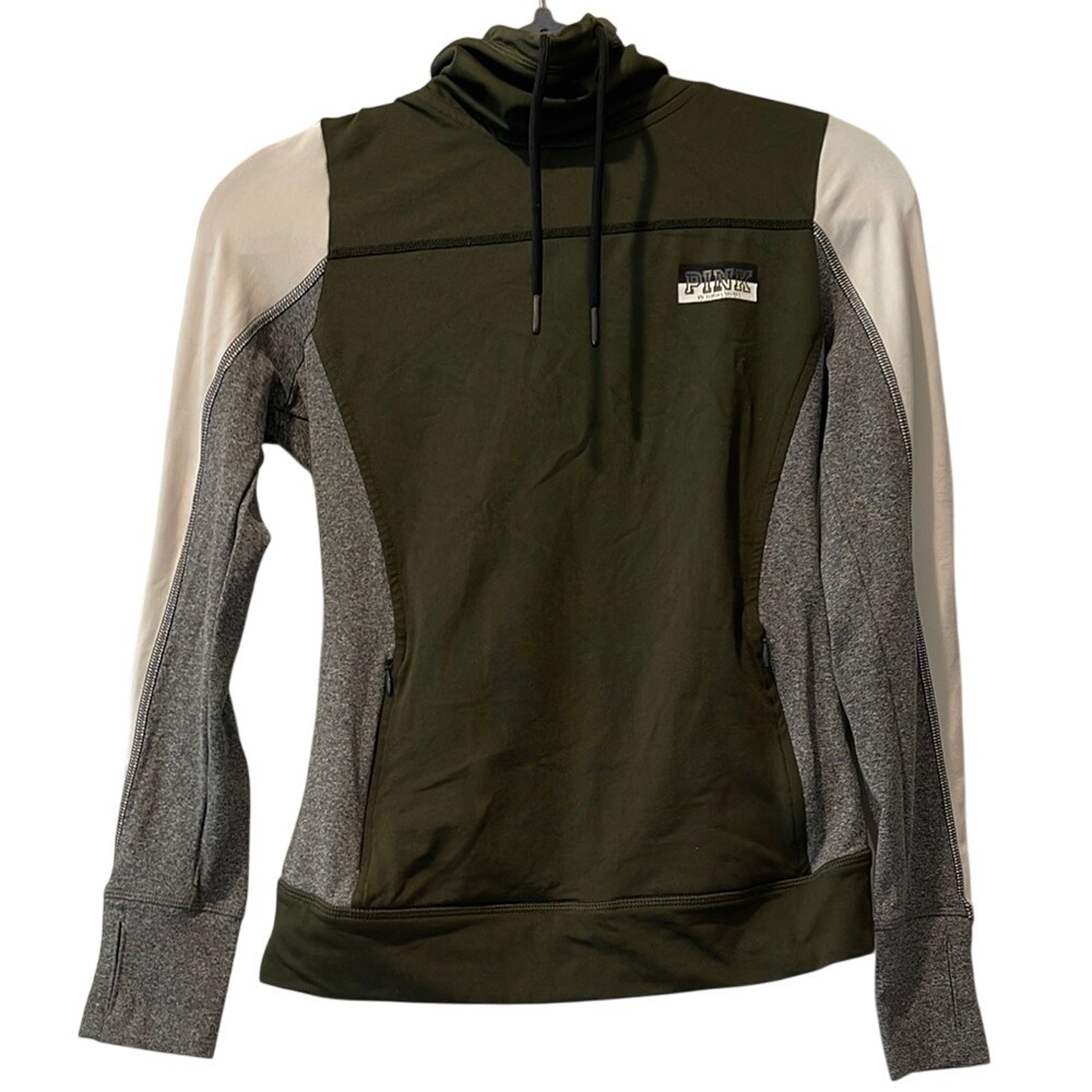 PINK Victoria's Secret Ultimate Olive Green Hoodie XS